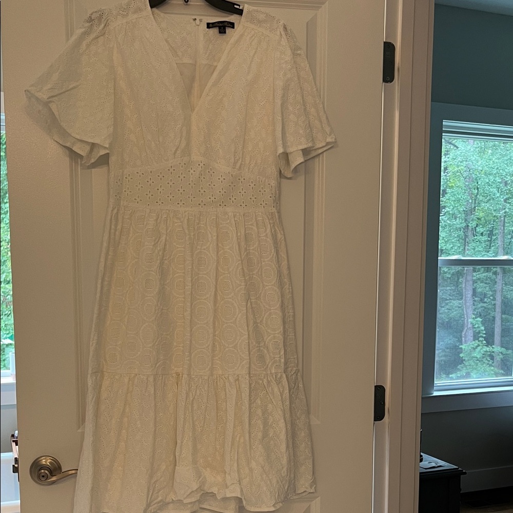 Brooks Brothers White Midi Dress